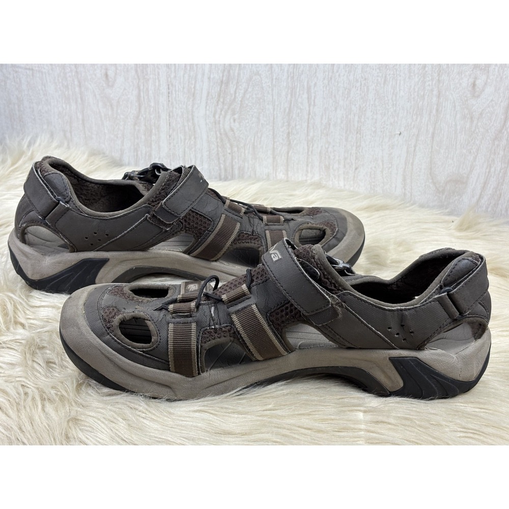 Teva Omnium 2 Leather Sandals‎ Mens 14 Turkish Coffee Hiking Water Shoes Brown